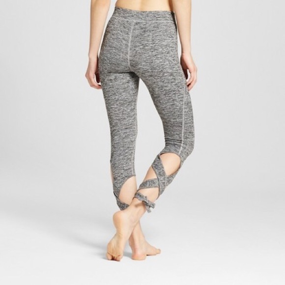 Mossimo Ballet Tie-Up Gray Leggings - XXL